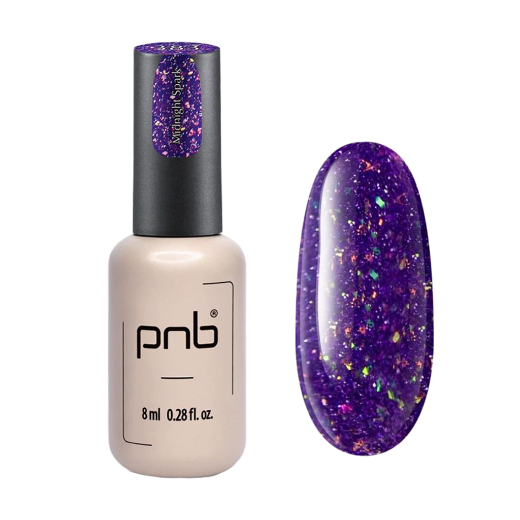 Гель-лак для нігтів PNB Gel Polish UV/LED 383 Midnight Spark, 8 мл